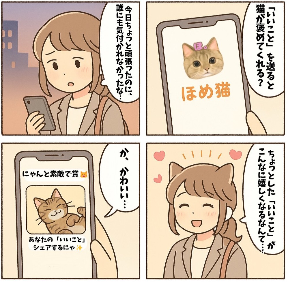 ほめ猫漫画